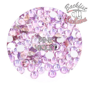 Glass Rhinestones || Pink Violet || Flat Back Non-Hotfix
