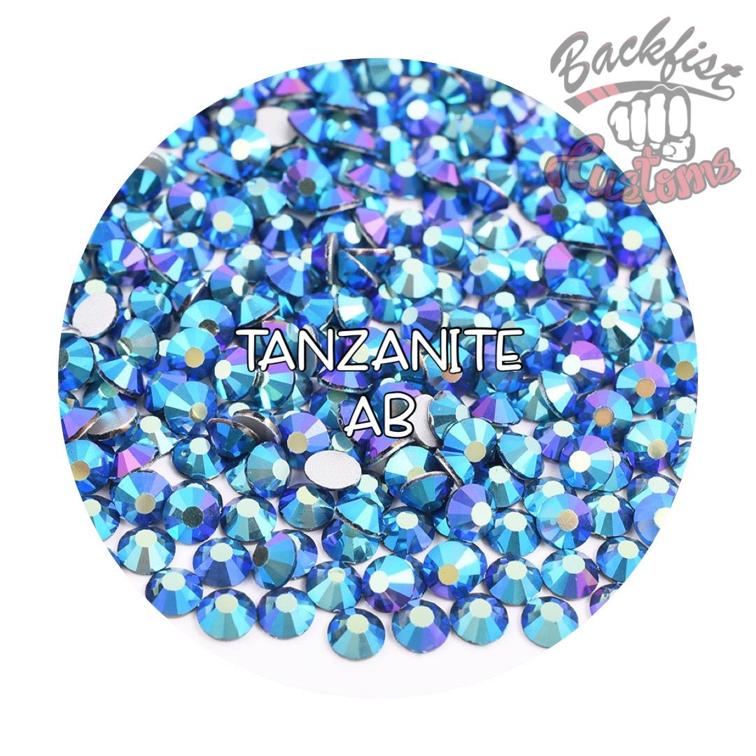 Glass Rhinestones || Tanzanite AB || Flat Back Non-Hotfix