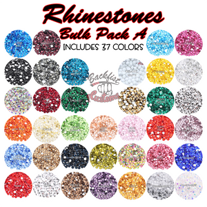 Glass Rhinestones || Bulk Pack A - SS12 || Flat Back Non-Hotfix